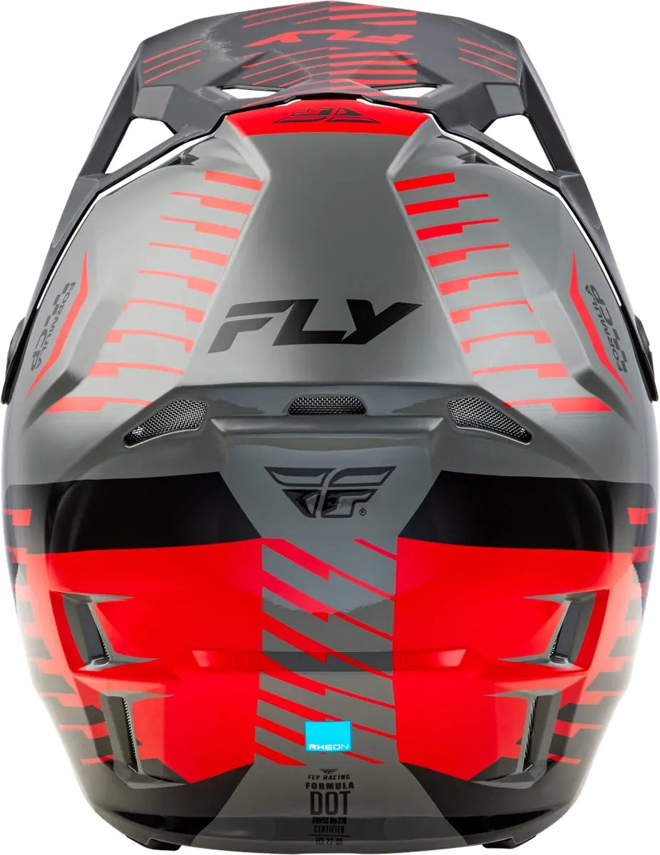 Fly Racing Formula CP Slice Helmet Grey / Red / Black - FREE UK Delivery, FREE 365 Day Returns | Moto Central