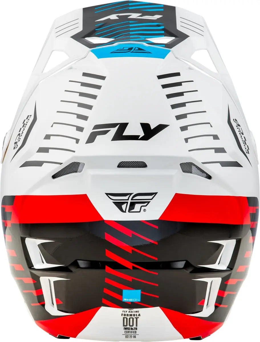 Fly Racing Formula CP Slice Helmet White / Red / Cyan - FREE UK Delivery, FREE 365 Day Returns | Moto Central