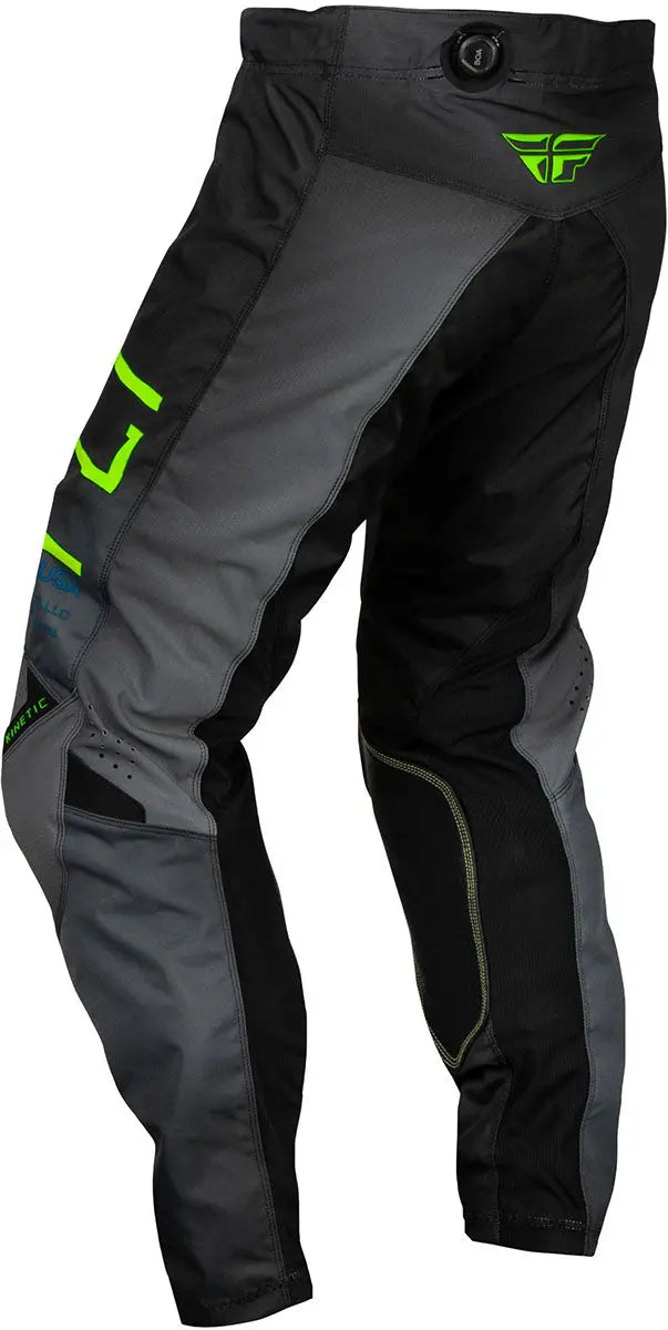 Fly Racing Kinetic Boa Prodigy Youth MX Trouser Charcoal / Green - FREE UK Delivery, FREE 365 Day Returns | Moto Central