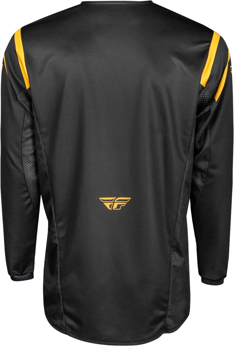 Fly Racing Kinetic Center Jersey Black / Gold - FREE UK Delivery, FREE 365 Day Returns | Moto Central