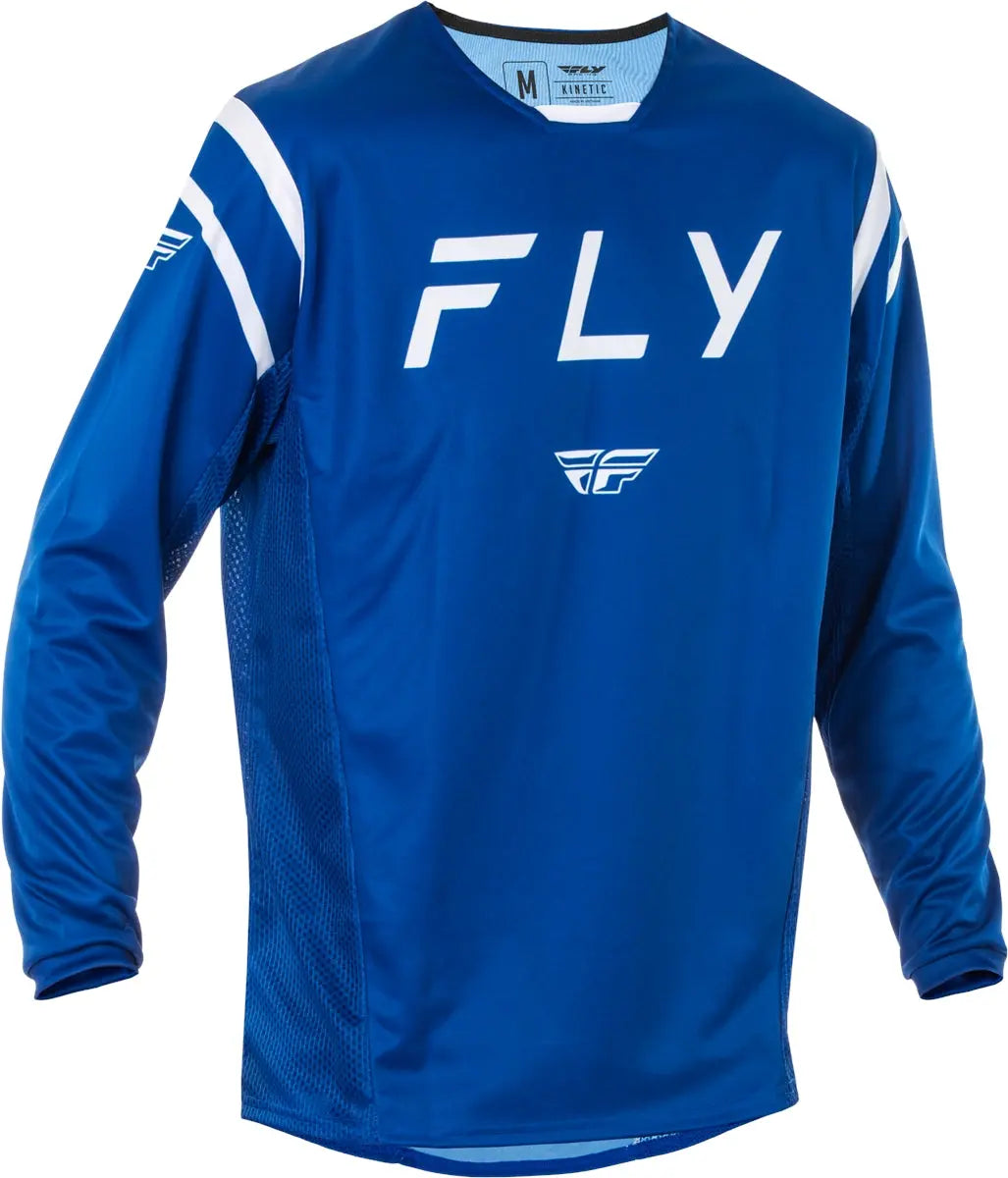 Fly Racing Kinetic Center Jersey Navy / White - FREE UK Delivery, FREE 365 Day Returns | Moto Central