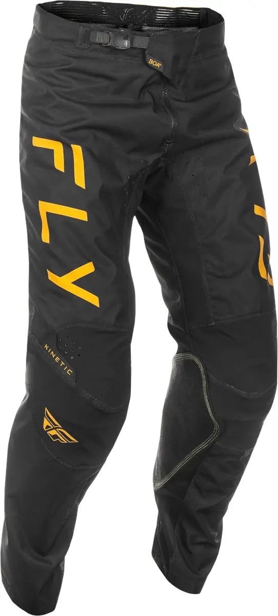 Fly Racing Kinetic Center Trouser Black / Gold - FREE UK Delivery, FREE 365 Day Returns | Moto Central