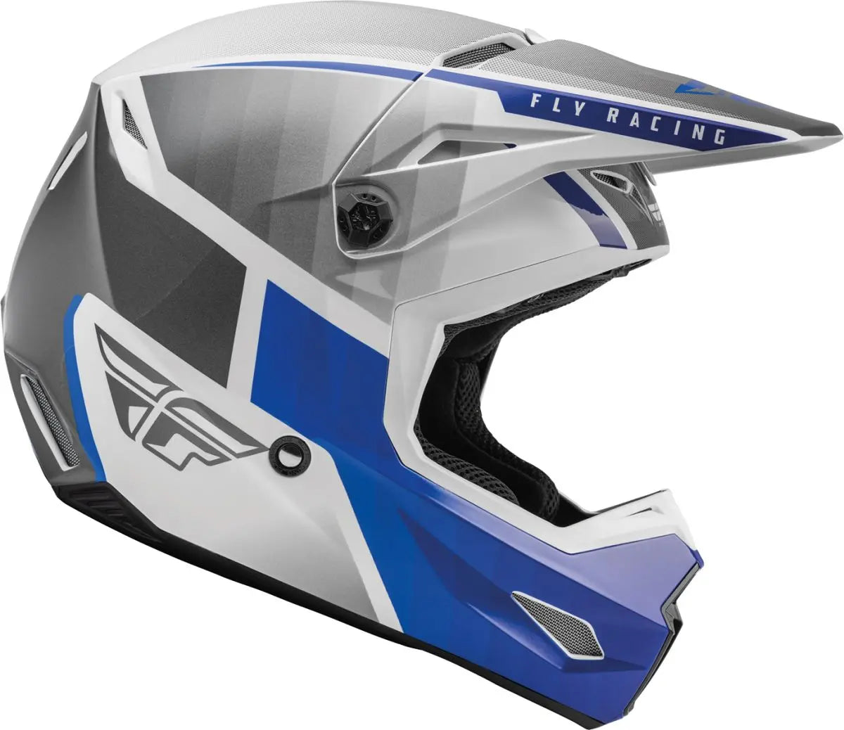 Fly Racing Kinetic Drift ECE Helmet Blue / Charcoal / White - FREE UK Delivery, FREE 365 Day Returns | Moto Central