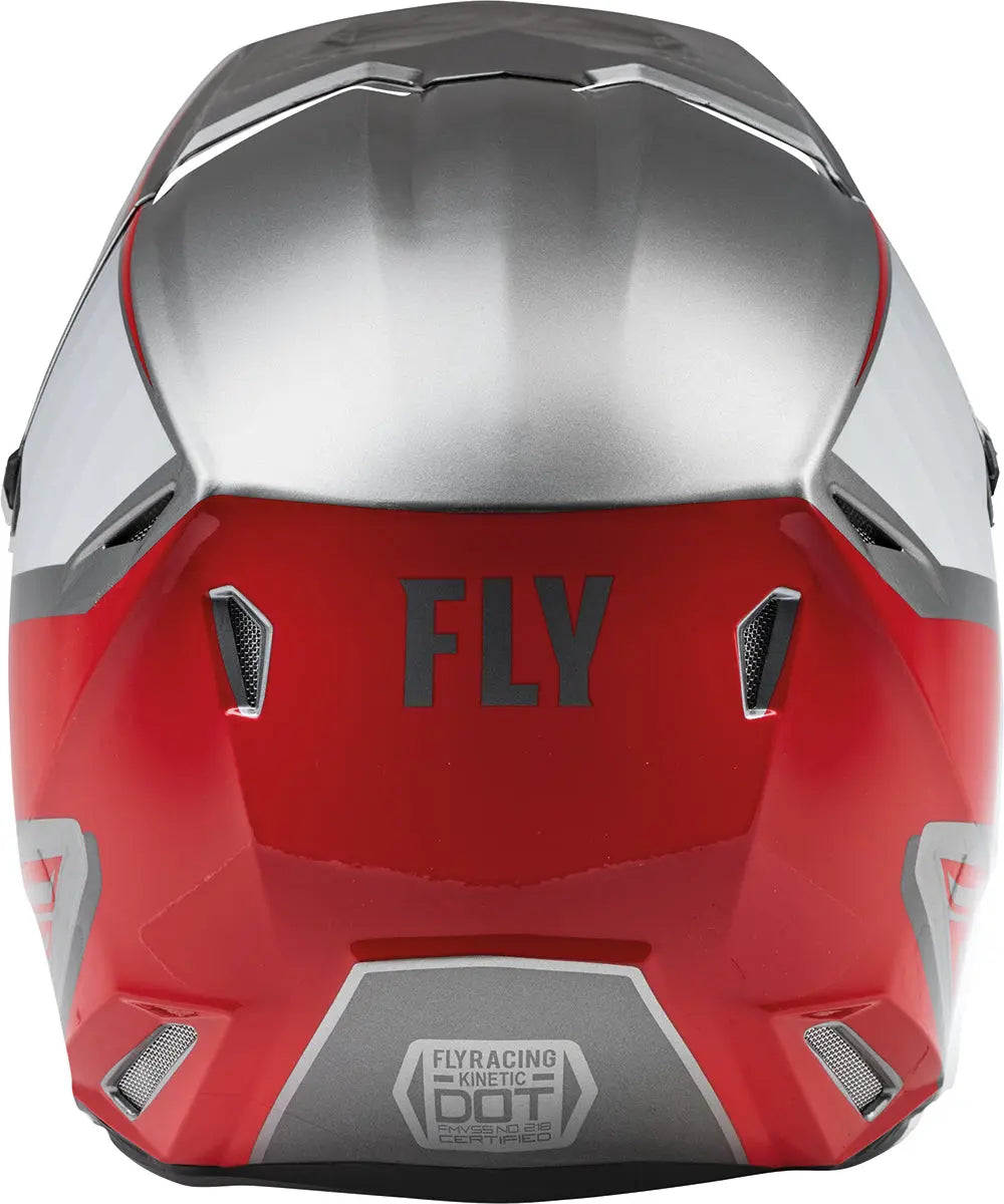 Fly Racing Kinetic Drift ECE Helmet Charcoal / Grey / Red - FREE UK Delivery, FREE 365 Day Returns | Moto Central