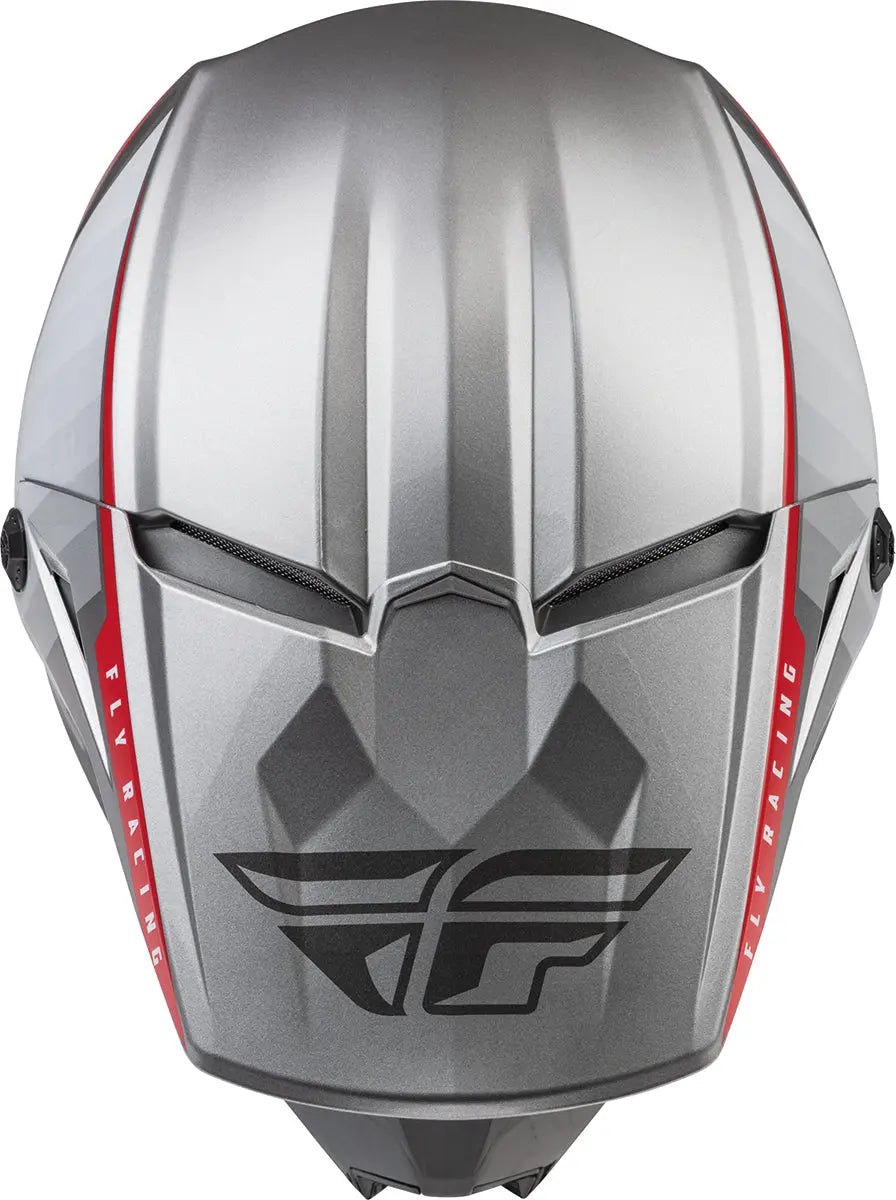 Fly Racing Kinetic Drift ECE Helmet Charcoal / Grey / Red - FREE UK Delivery, FREE 365 Day Returns | Moto Central