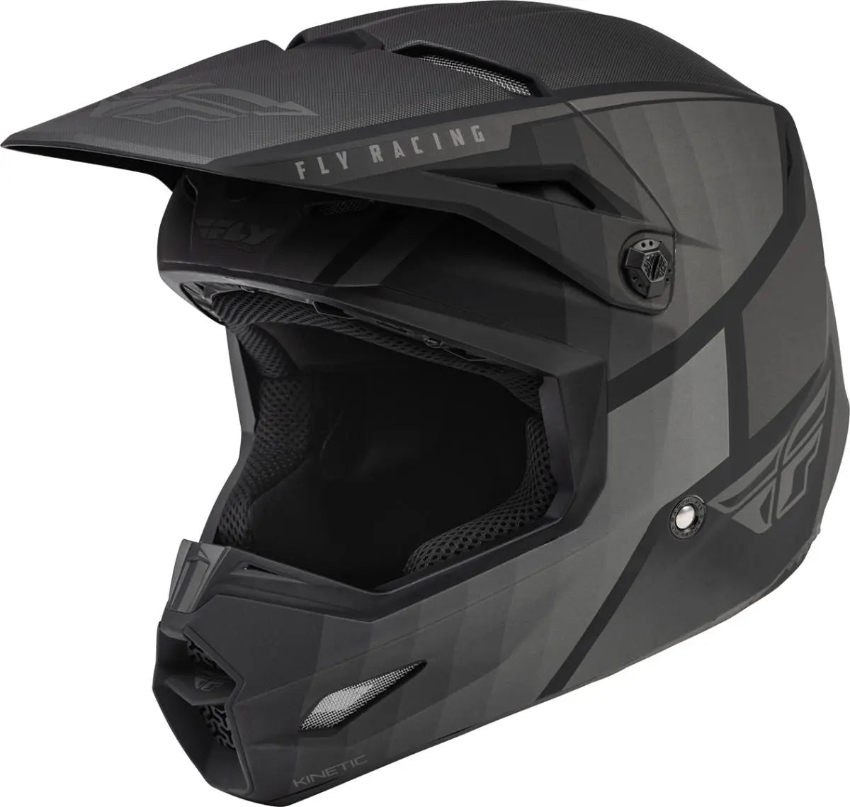 Fly Racing Kinetic Drift Youth ECE Helmet Black / Charcoal - FREE UK Delivery, FREE 365 Day Returns | Moto Central