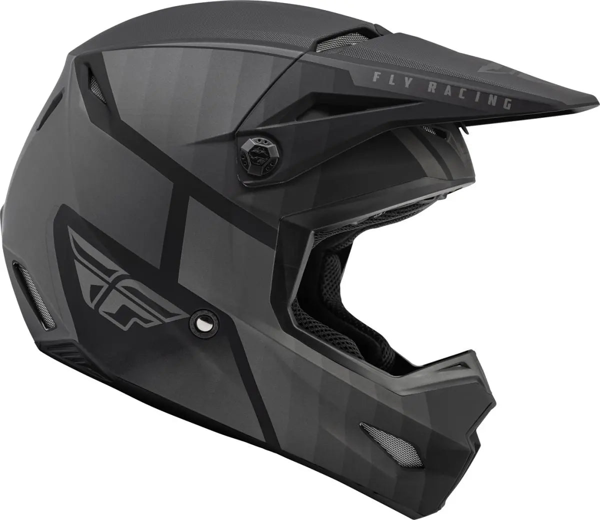 Fly Racing Kinetic Drift Youth ECE Helmet Black / Charcoal - FREE UK Delivery, FREE 365 Day Returns | Moto Central