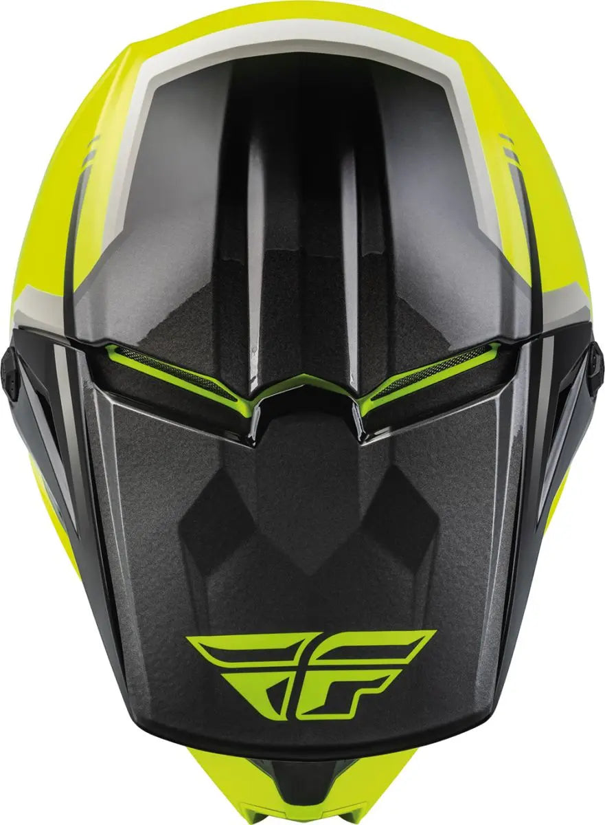 Fly Racing Kinetic ECE Helmet Vision Fluo Yellow / Black - FREE UK Delivery, FREE 365 Day Returns | Moto Central