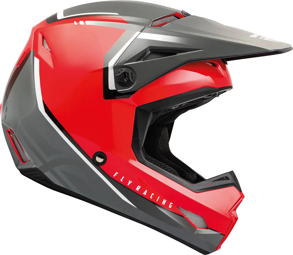 Fly Racing Kinetic ECE Helmet Vision Red / Grey - FREE UK Delivery, FREE 365 Day Returns | Moto Central