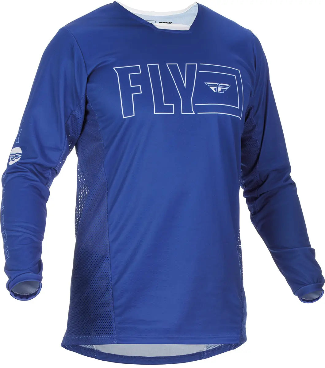 Fly Racing Kinetic Fuel MX Jersey  Blue / White - FREE UK Delivery, FREE 365 Day Returns | Moto Central