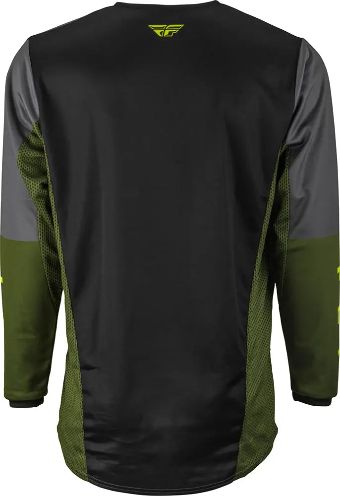 Fly Racing Kinetic Jet MX Jersey Black / Olive / Hi-Vis - FREE UK Delivery, FREE 365 Day Returns | Moto Central