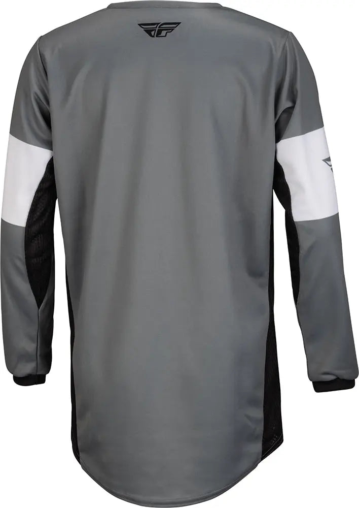 Fly Racing Kinetic Khaos Youth MX Jersey Grey / Black / White - FREE UK Delivery, FREE 365 Day Returns | Moto Central