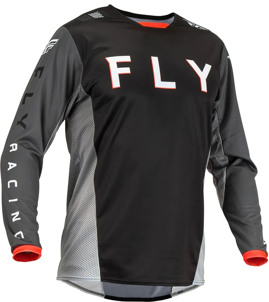 Fly Racing Kinetic Kore MX Jersey Black / Grey  - FREE UK Delivery, FREE 365 Day Returns | Moto Central