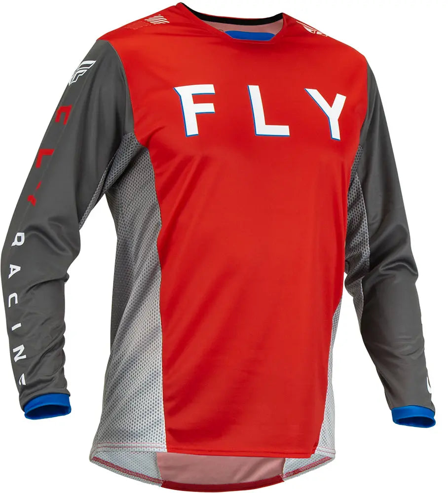 Fly Racing Kinetic Kore MX Jersey Red / Grey - FREE UK Delivery, FREE 365 Day Returns | Moto Central