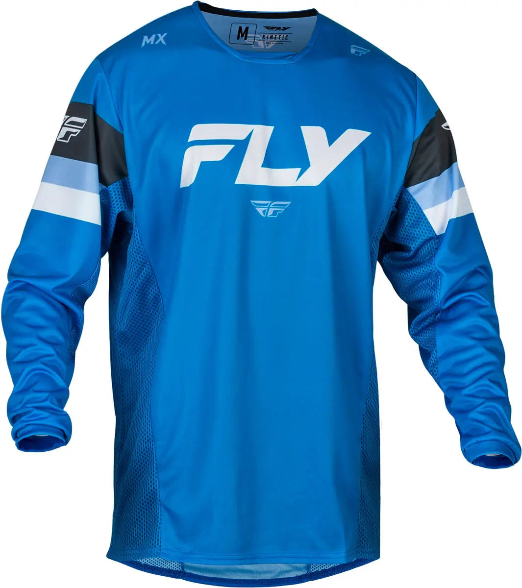 Fly Racing Kinetic Prix MX Jersey Bright Blue / Charcoal / White - FREE UK Delivery, FREE 365 Day Returns | Moto Central