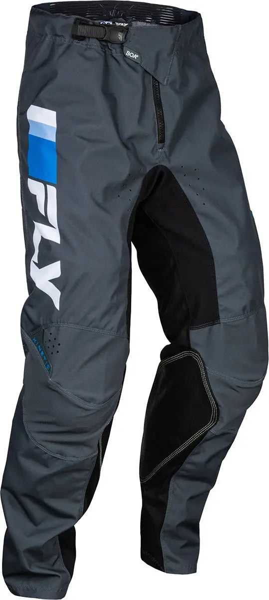 Fly Racing Kinetic Prix MX Trouser Bright Blue / Charcoal / White - FREE UK Delivery, FREE 365 Day Returns | Moto Central