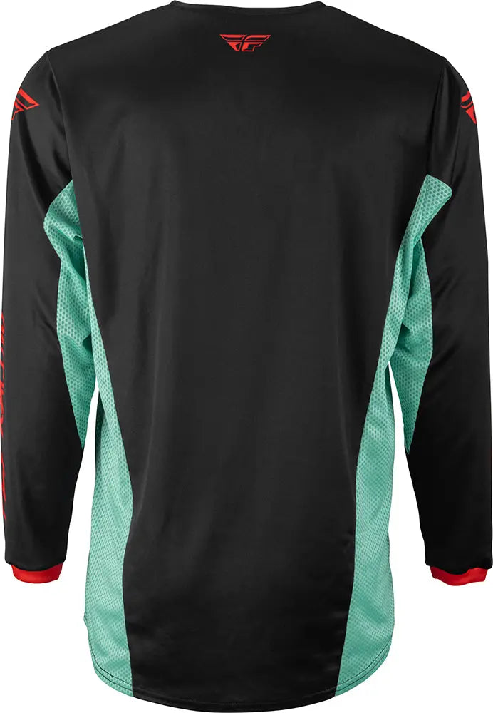 Fly Racing Kinetic S.E. Rave MX Jersey Black / Mint / Red - FREE UK Delivery, FREE 365 Day Returns | Moto Central