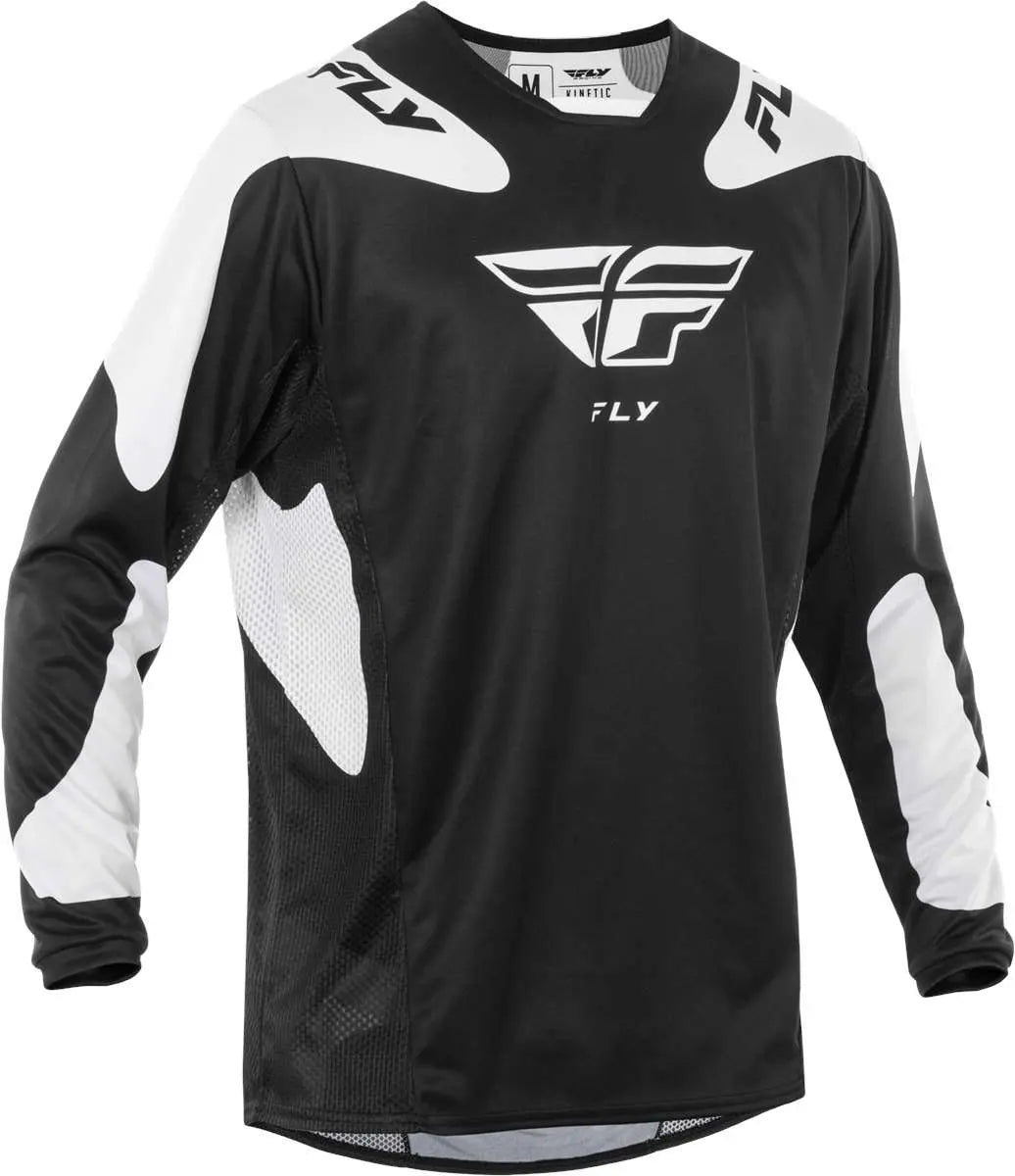 Fly Racing Kinetic Sym Jersey Black / White - FREE UK Delivery, FREE 365 Day Returns | Moto Central