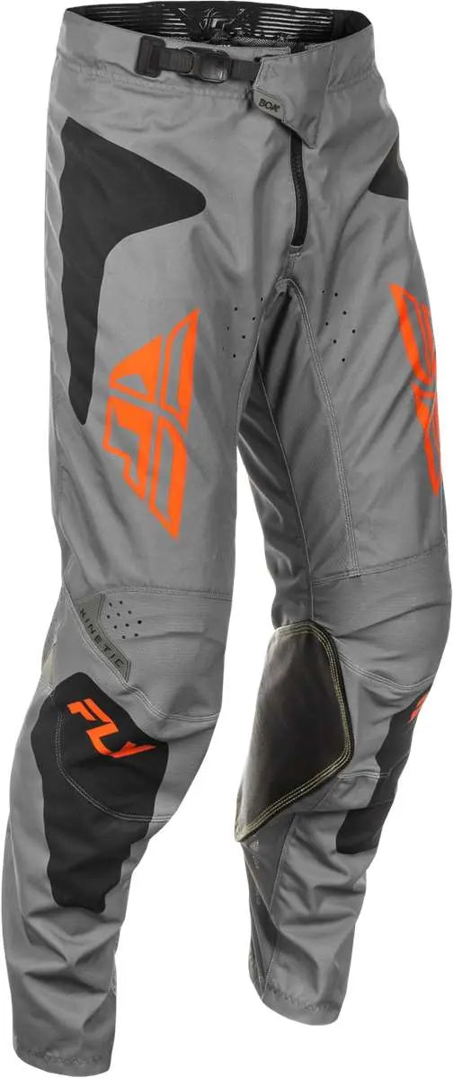 Fly Racing Kinetic Sym Trouser Grey / Orange / Black - FREE UK Delivery, FREE 365 Day Returns | Moto Central