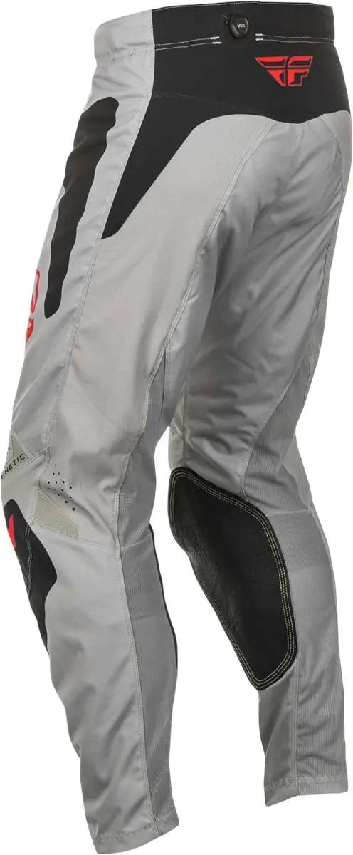 Fly Racing Kinetic Sym Trouser Light Grey / Red / Black - FREE UK Delivery, FREE 365 Day Returns | Moto Central