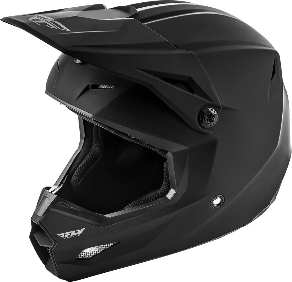 Fly Racing Kinetic Youth ECE Helmet Solid Matt Black - FREE UK Delivery, FREE 365 Day Returns | Moto Central