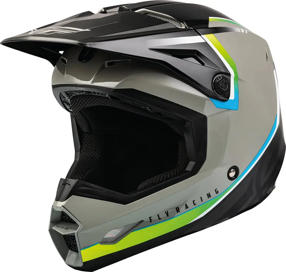 Fly Racing Kinetic Youth ECE Helmet Vision Grey / Black - FREE UK Delivery, FREE 365 Day Returns | Moto Central