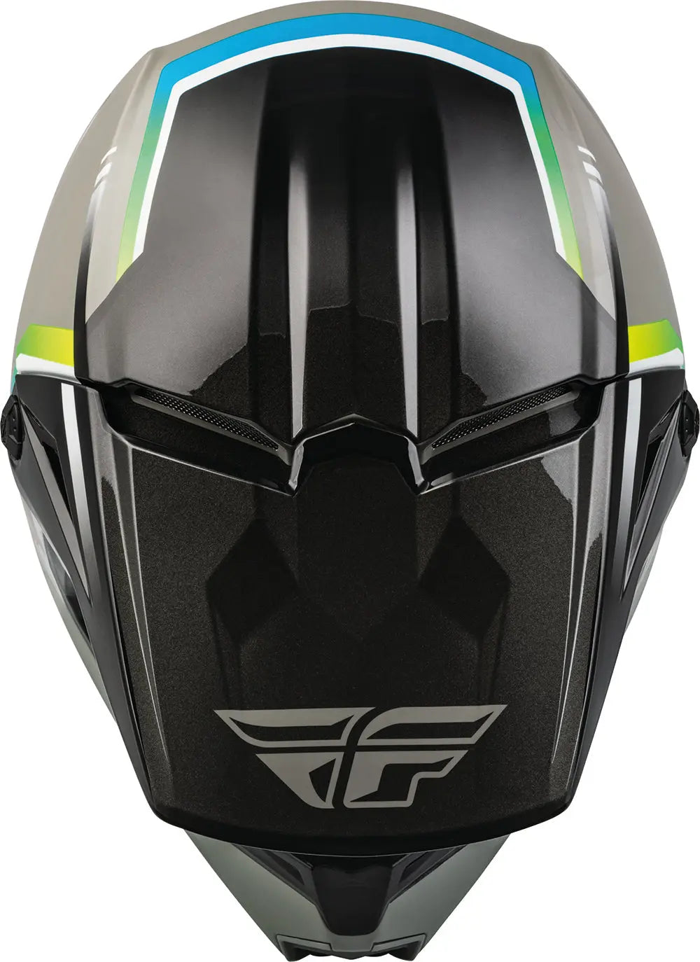 Fly Racing Kinetic Youth ECE Vision Grey / Black  - FREE UK Shipping, FREE 365 Day Returns | Moto Central