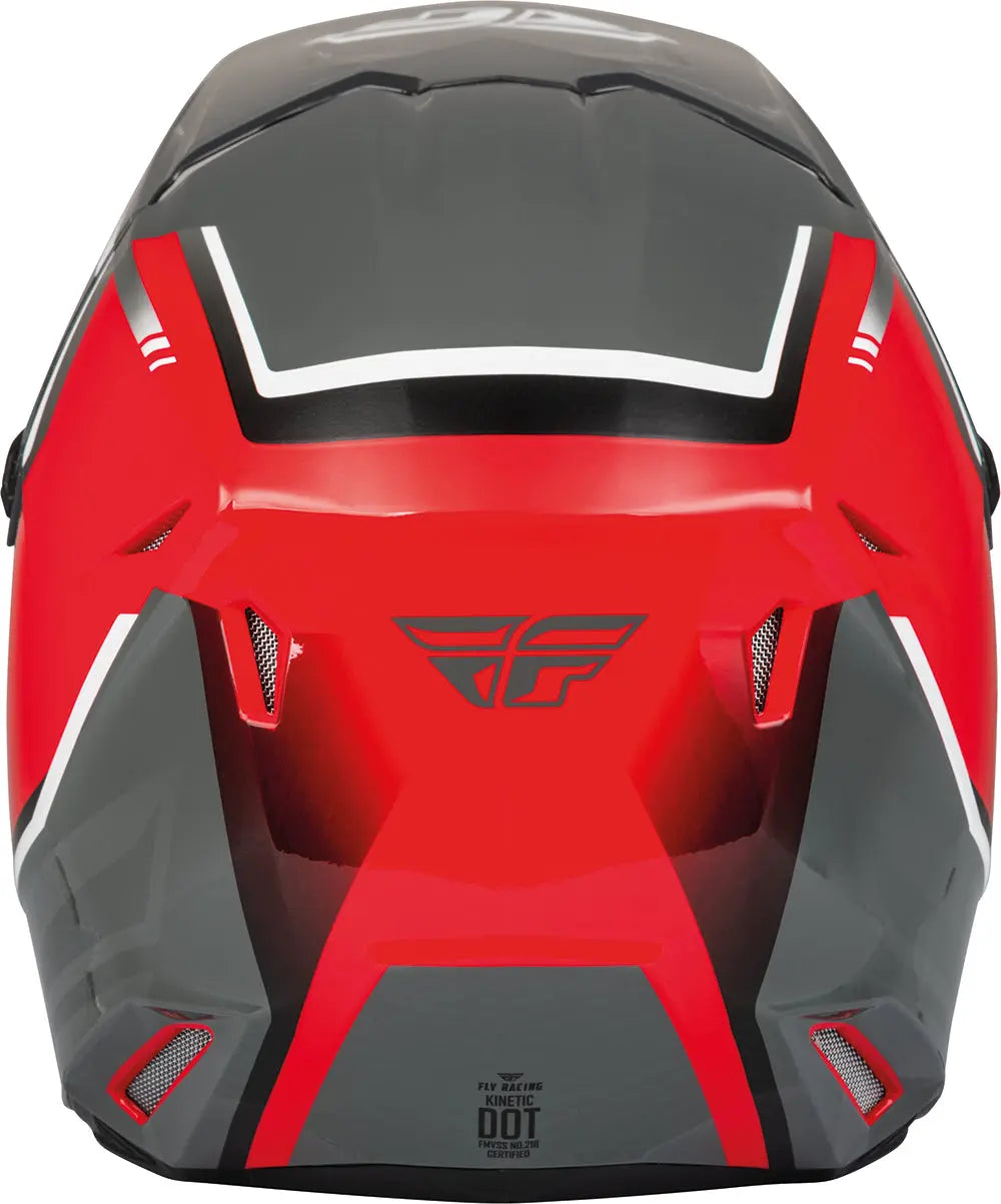 Fly Racing Kinetic Youth ECE Helmet Vision Red / Grey - FREE UK Delivery, FREE 365 Day Returns | Moto Central