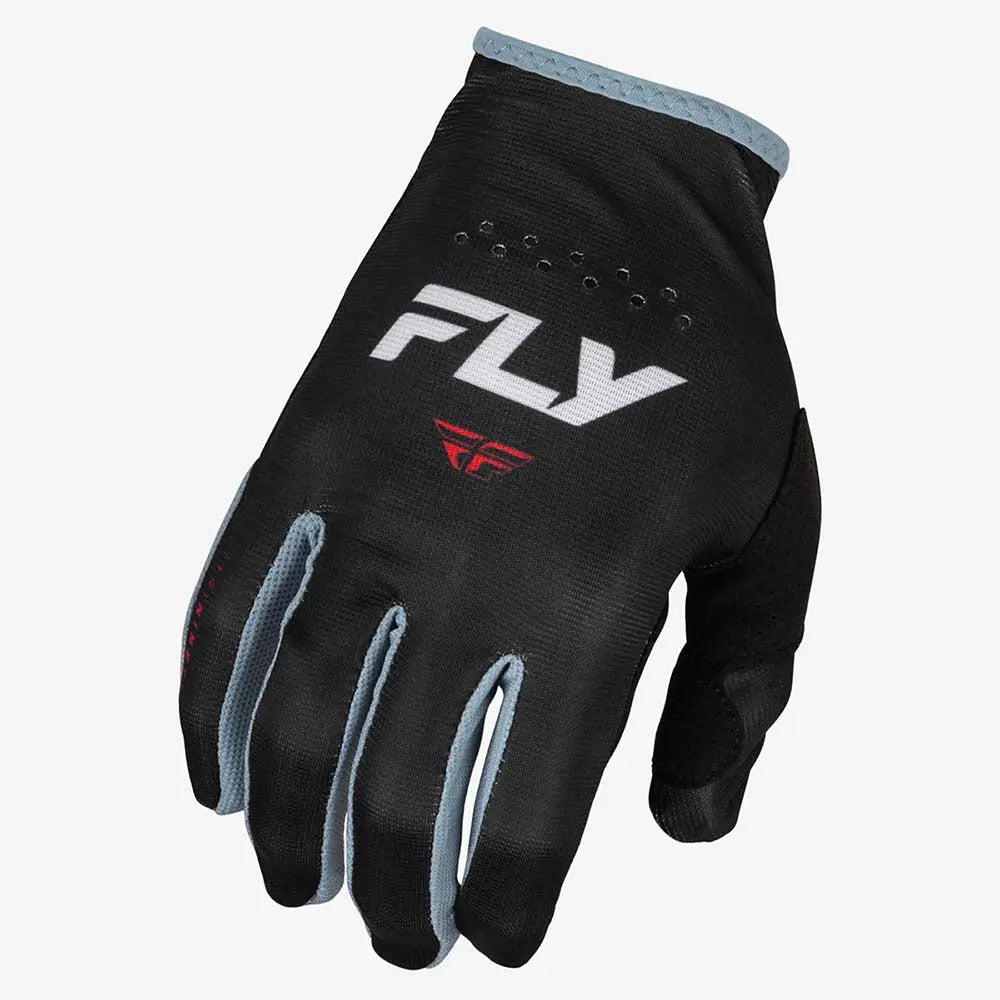 Fly Racing Lite MX Gloves Black / White / Red - FREE UK Shipping, FREE 365 Day Returns | Moto Central