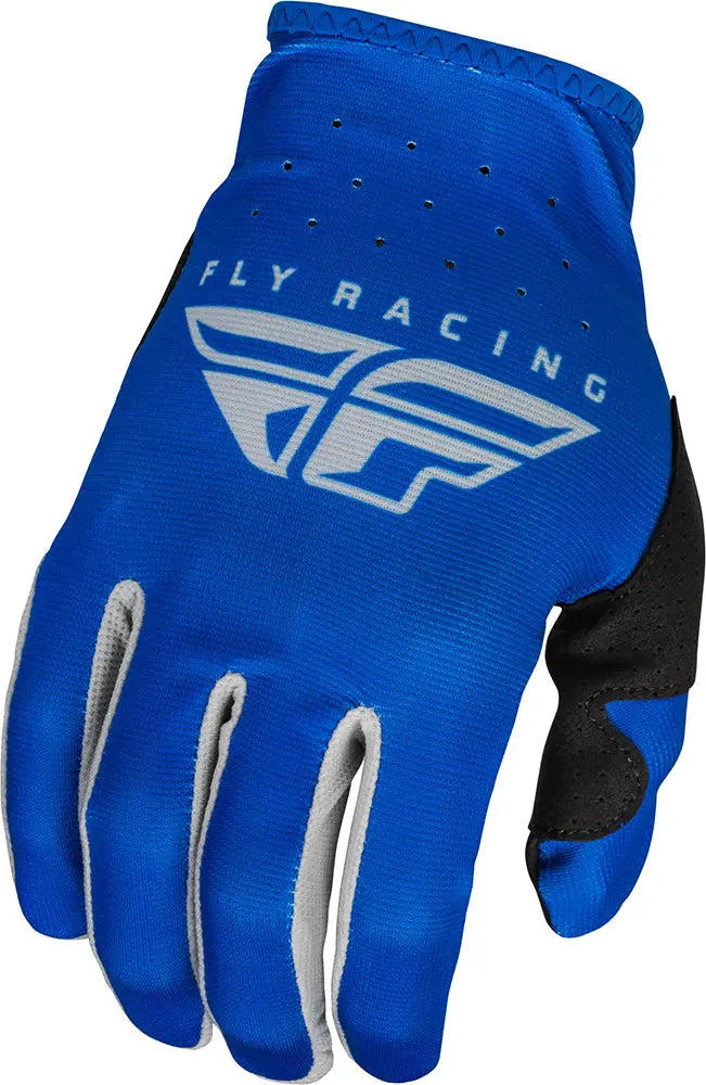 Fly Racing Lite MX Gloves Blue / Grey - FREE UK Shipping, FREE 365 Day Returns | Moto Central