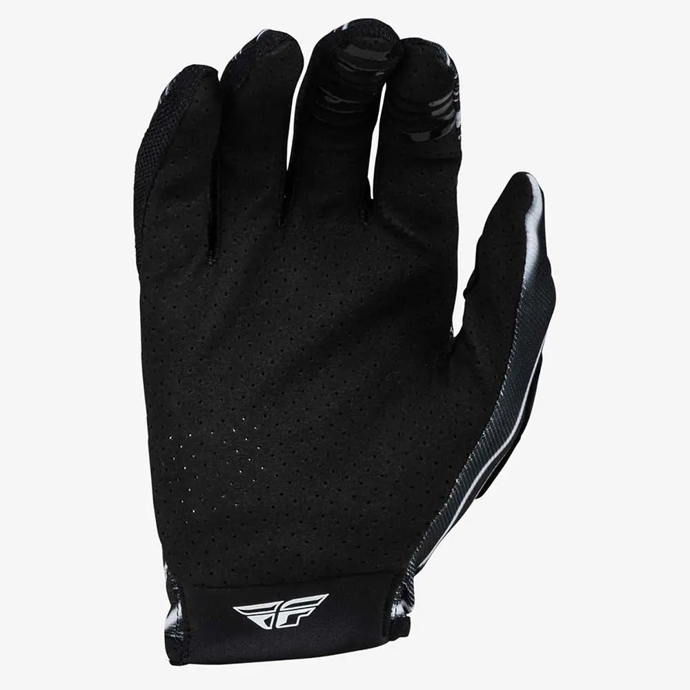 Fly Racing Lite MX Gloves Warped Black / White - FREE UK Shipping, FREE 365 Day Returns | Moto Central