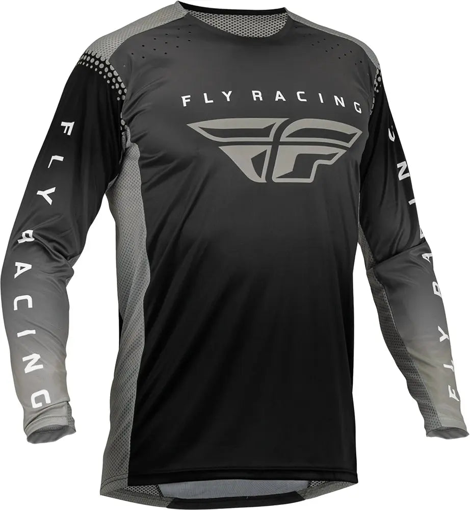 Fly Racing Lite MX Jersey Black / Anthracite / Grey - FREE UK Shipping, FREE 365 Day Returns | Moto Central