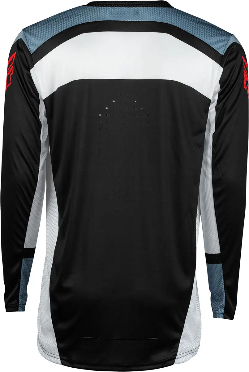 Fly Racing Lite MX Jersey Black / White / Denim Grey - FREE UK Shipping, FREE 365 Day Returns | Moto Central