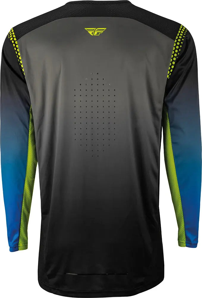 Fly Racing Lite MX Jersey Grey / Blue / Hi-Vis - FREE UK Shipping, FREE 365 Day Returns | Moto Central