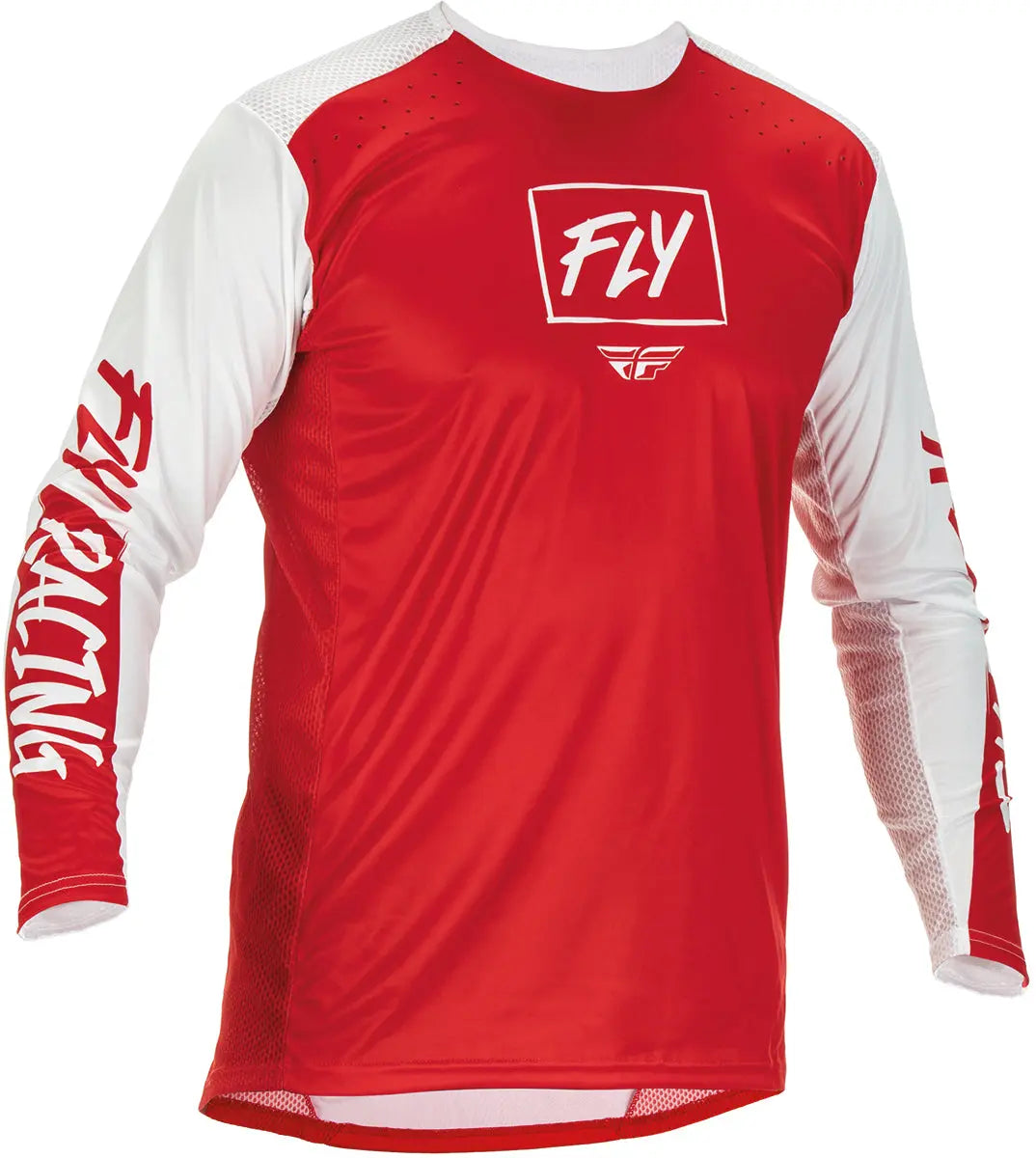 Fly Racing Lite MX Jersey Red / White - FREE UK Shipping, FREE 365 Day Returns | Moto Central