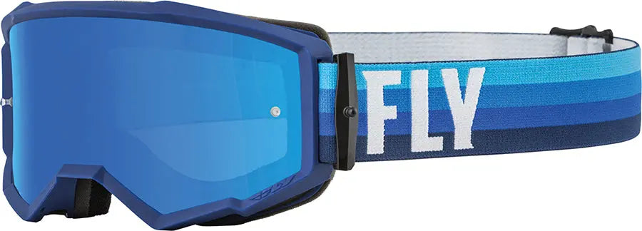 Fly Racing Zone MX Goggles Black / Blue / Mirror Lens - FREE UK Shipping, FREE 365 Day Returns | Moto Central