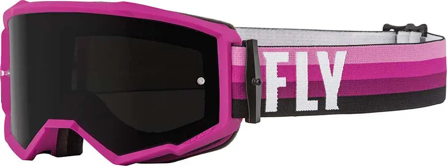 Fly Racing Zone MX Goggles Pink / Black / Smoke Lens - FREE UK Shipping, FREE 365 Day Returns | Moto Central