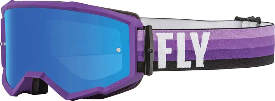 Fly Racing Zone MX Goggles Purple / Black / Mirror Lens - FREE UK Shipping, FREE 365 Day Returns | Moto Central