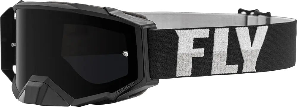 Fly Racing Zone Pro MX Goggles Black / White / Smoke Lens - FREE UK Shipping, FREE 365 Day Returns | Moto Central