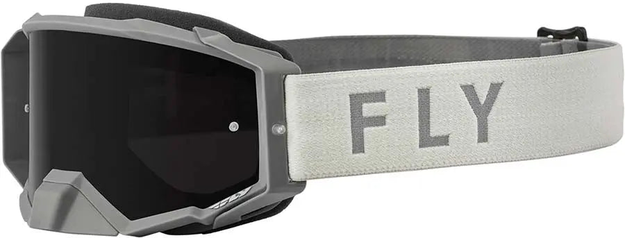 Fly Racing Zone Pro MX Goggles Grey / Smoke Lens - FREE UK Shipping, FREE 365 Day Returns | Moto Central