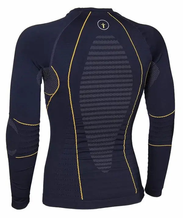 Forcefield Tech 2 Base Layer Shirt Blue / Yellow - FREE UK Shipping, FREE 365 Day Returns | Moto Central