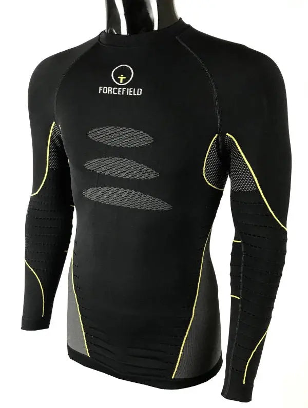 Forcefield Tech 3 Base Layer Shirt Black / Yellow - FREE UK Shipping, FREE 365 Day Returns | Moto Central