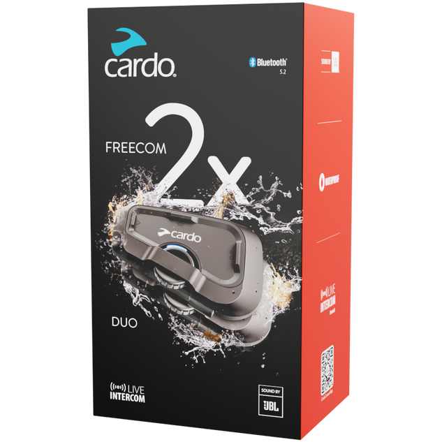 Cardo Freecom 2X Duo Bluetooth Intercom System Black