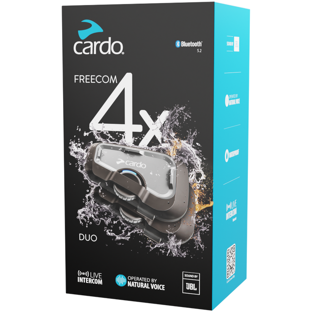 Cardo Freecom 4X Duo Bluetooth Intercom System Black