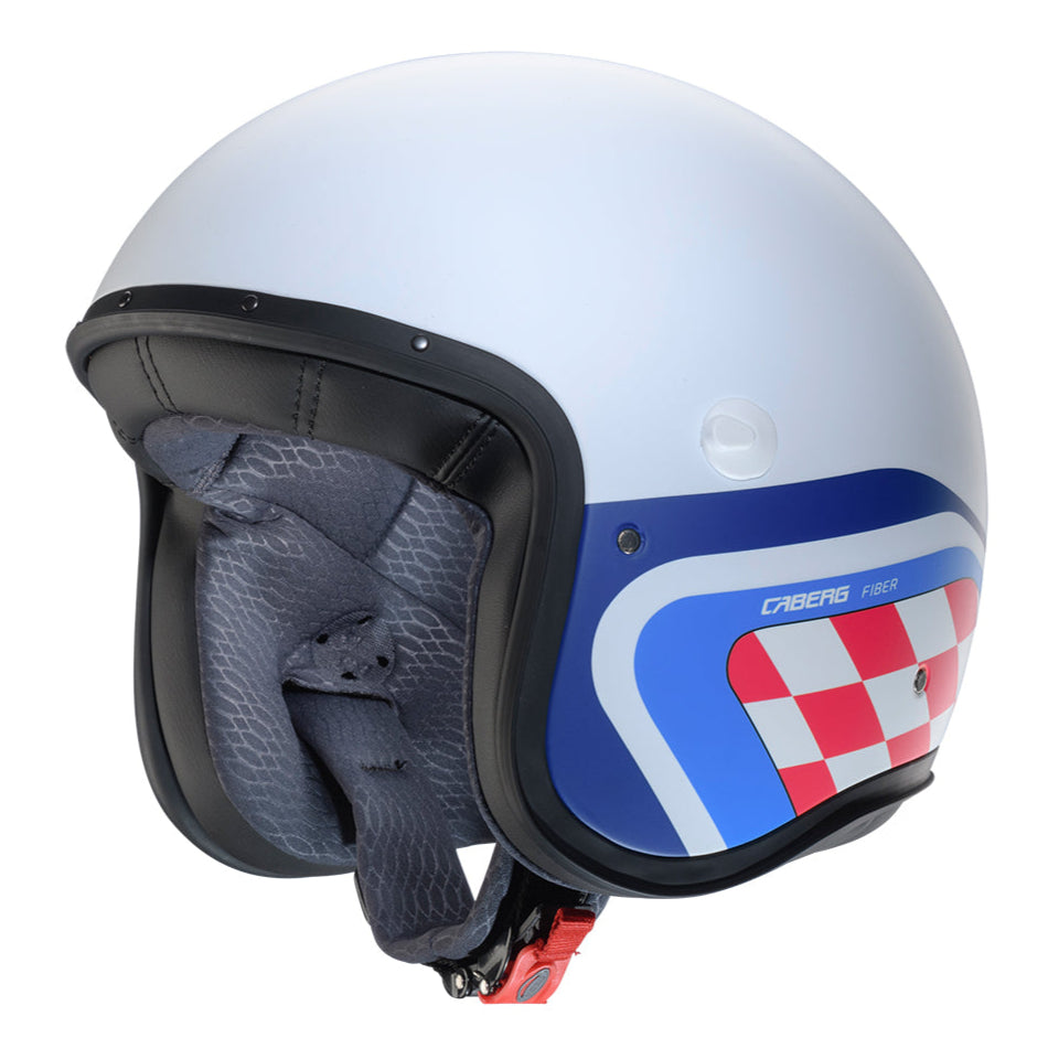 Caberg Freeride X Daytona Open Face Helmet Matt White / Blue / Red - FREE UK Shipping, FREE 365 Day Returns | Moto Central