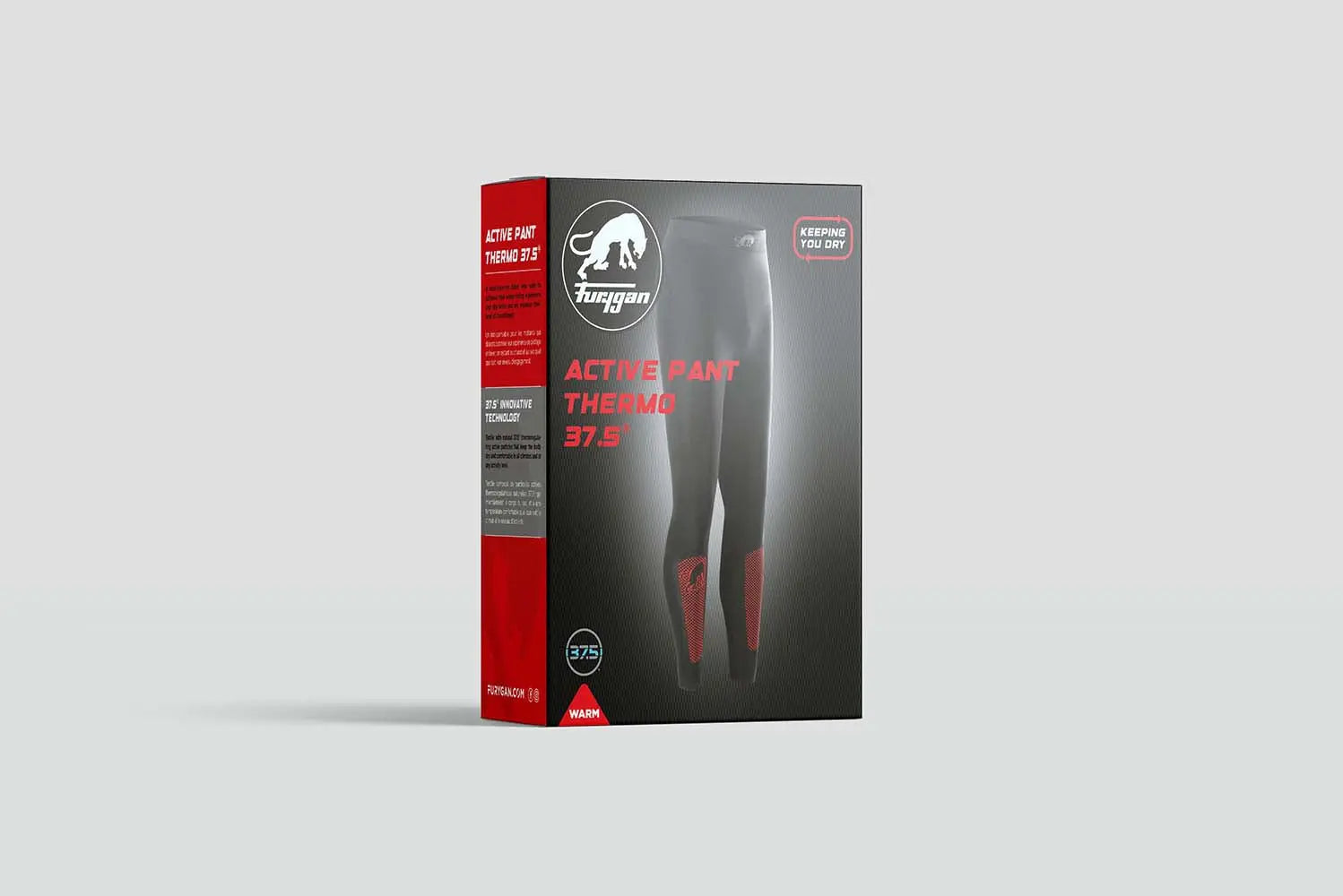 Furygan Active 37.5 Thermo Base Layer Trouser Black / Red - FREE UK Shipping, FREE 365 Day Returns | Moto Central