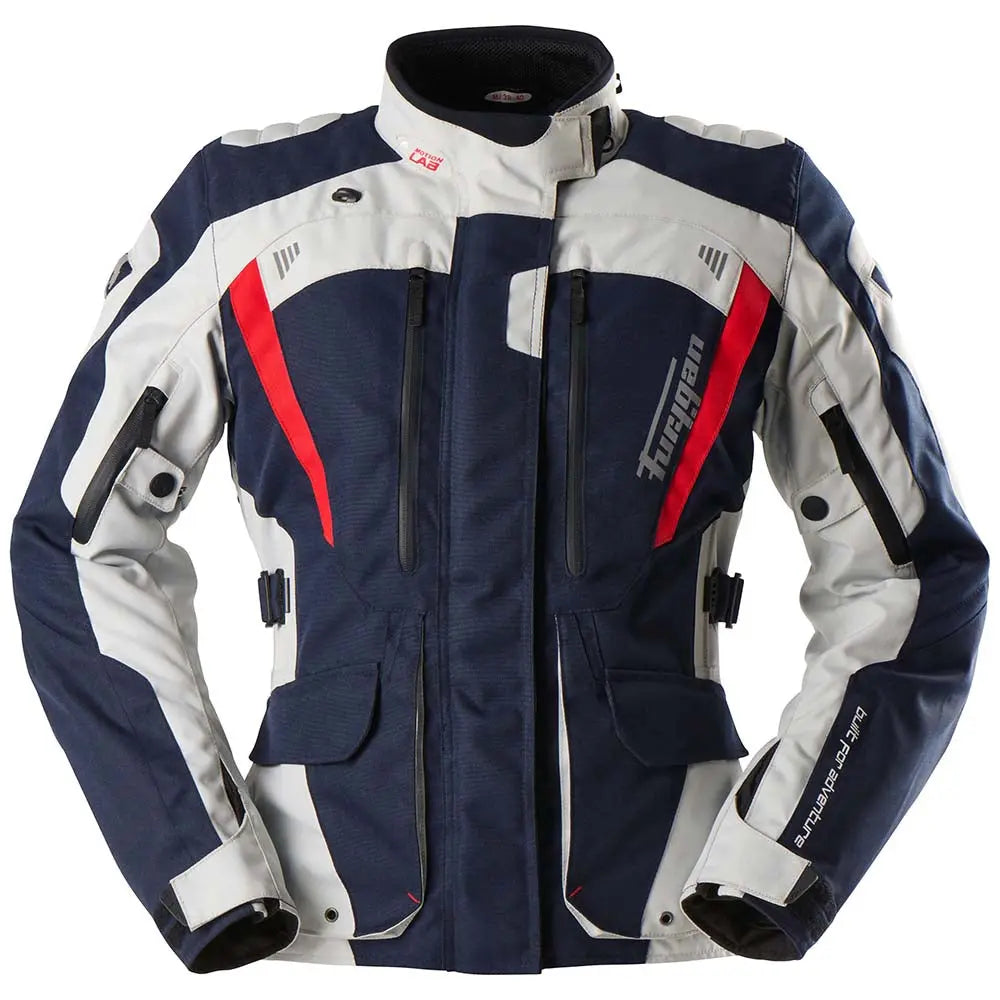 Furygan Apalaches Evo Ladies Textile Jacket Blue / Pearl / Red - FREE UK Shipping, FREE 365 Day Returns | Moto Central