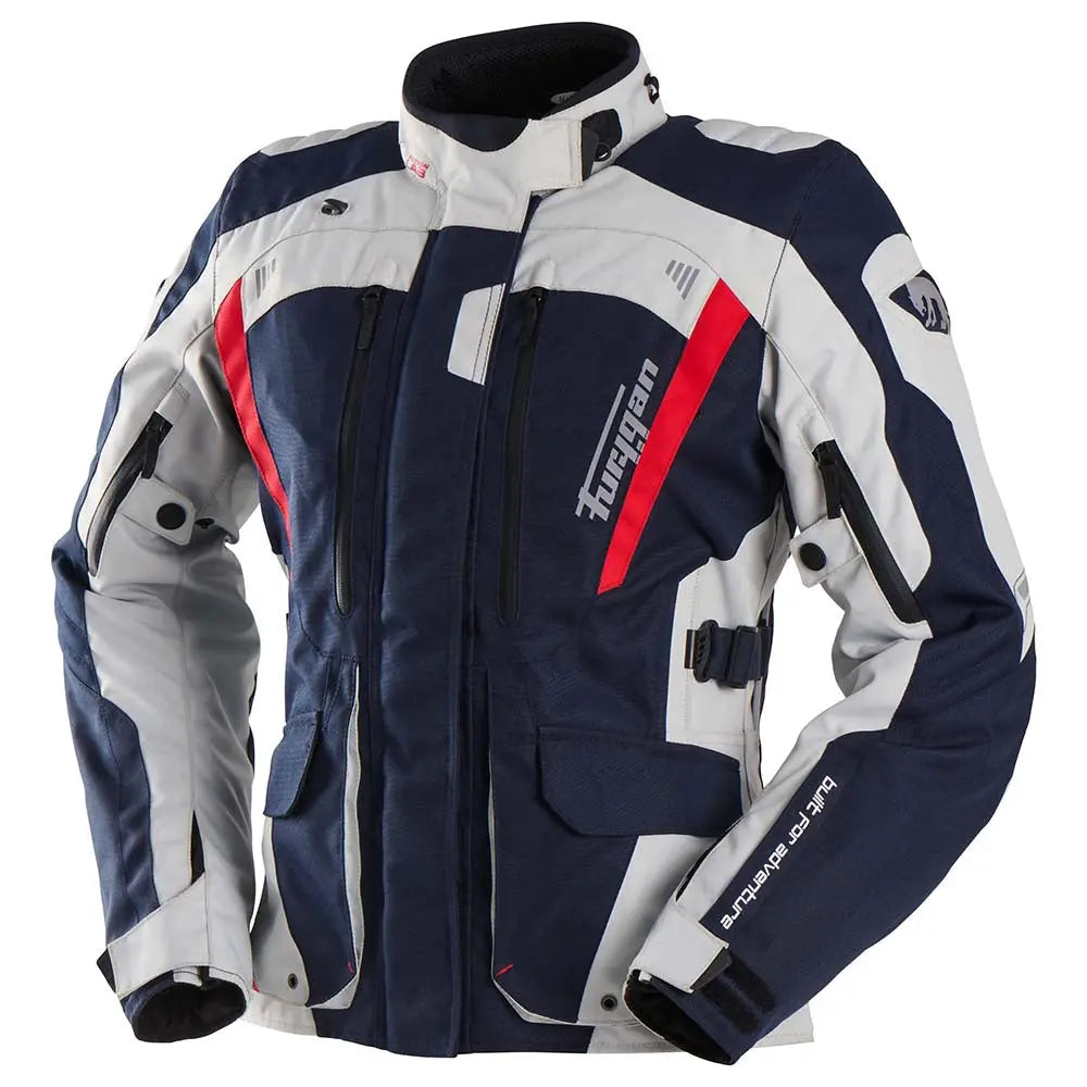 Furygan Apalaches Evo Ladies Textile Jacket Blue / Pearl / Red - FREE UK Shipping, FREE 365 Day Returns | Moto Central