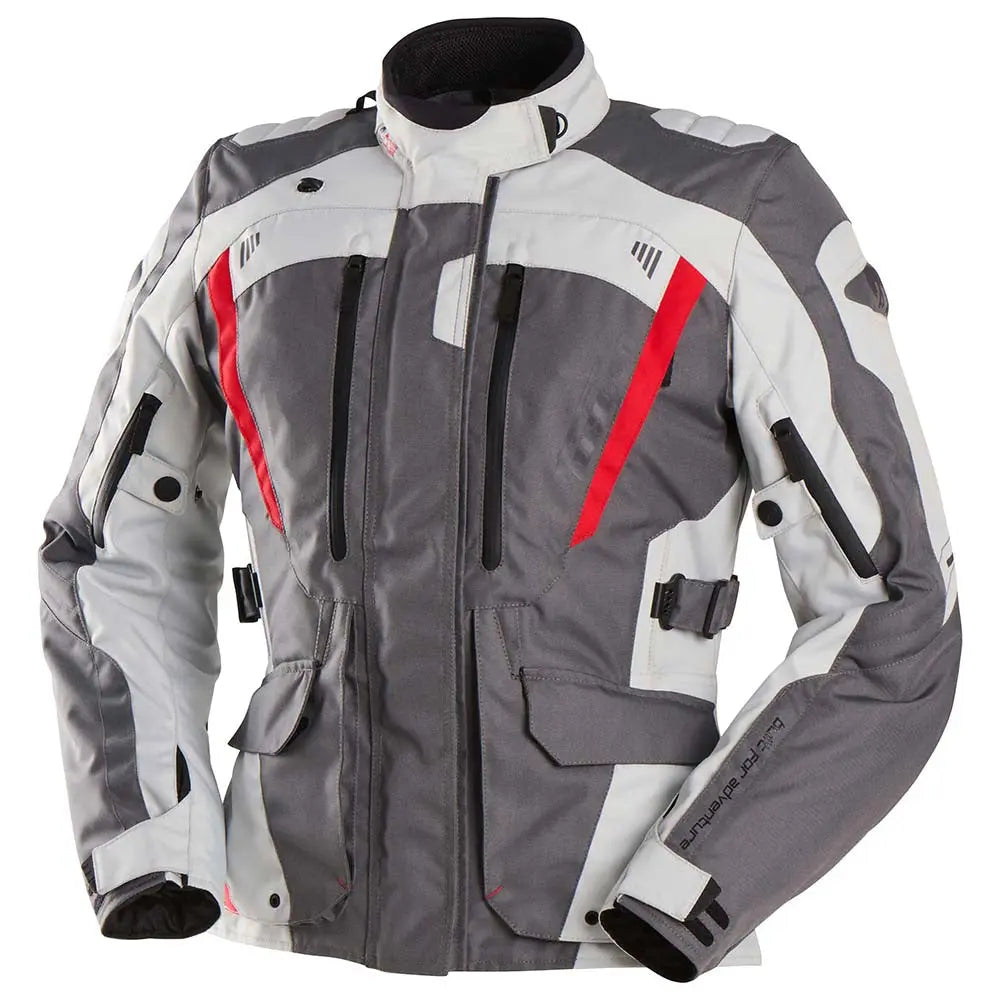 Furygan Apalaches Evo Ladies Textile Jacket Grey / Pearl / Red - FREE UK Shipping, FREE 365 Day Returns | Moto Central