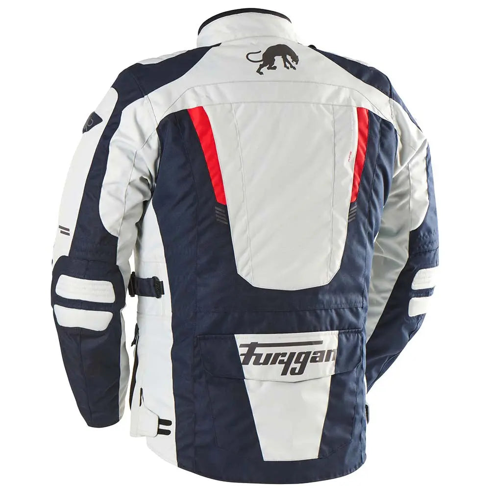 Furygan Apalaches Evo Textile Jacket Blue / Pearl / Red - FREE UK Shipping, FREE 365 Day Returns | Moto Central